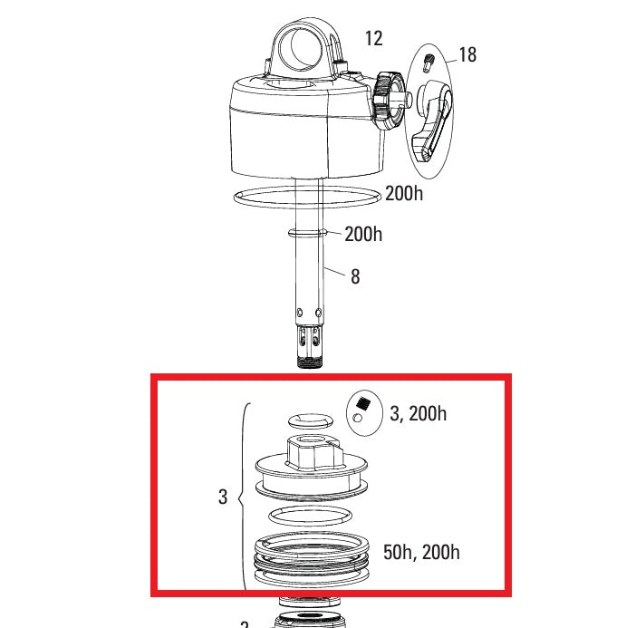 Kit Pistón ROCKSHOX SEALHEAD - deLUXE A1+ (2017+)