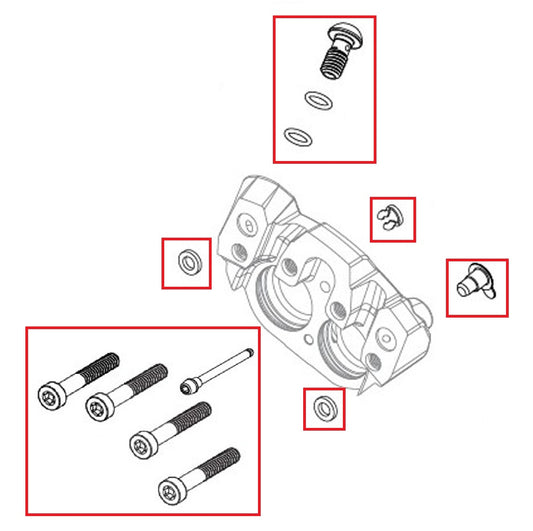 Kit de tornillos de pinza de freno SRAM SRAM MAVEN Ultimate/Plata/Bronce