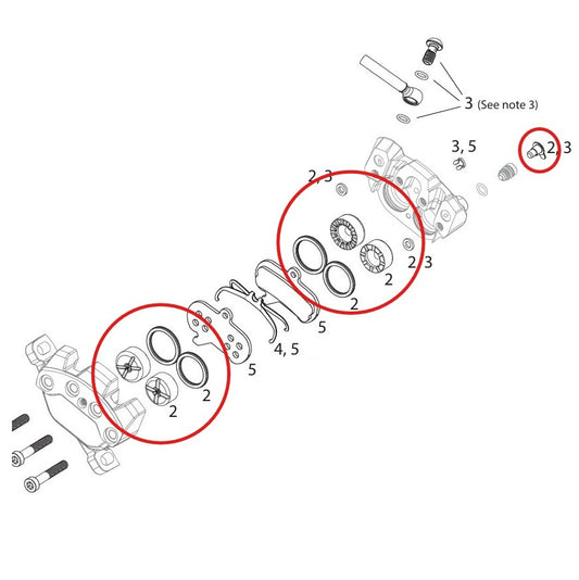 Kit de pistón para pinza SRAM MAVEN Ultimate/Plata/Bronce