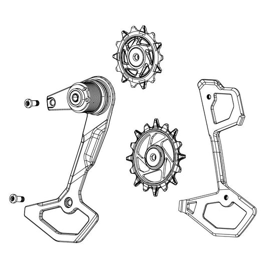 SRAM XX-SL T-TYPE EAGLE AXS Jaula de cambio y ruedas