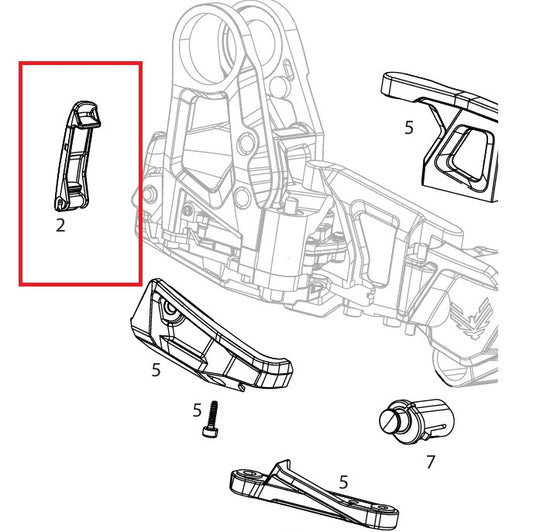 SRAM GX T-Type AXS Desviador Batería Bloqueo Palanca Clip