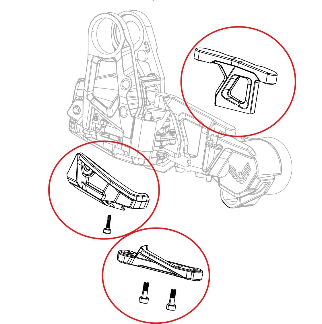 Kit protector de desviador SRAM GX T-Type Eagle AXS