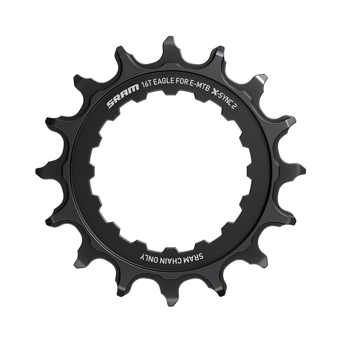 Plato monoplato SRAM EAGLE X-SYNC 2 de 11/12 velocidades para BOSCH, montaje directo — vista del plato sobre fondo blanco