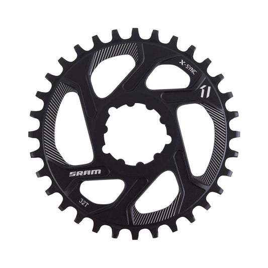 Plato monoplato SRAM X-SYNC de dentado estrecho-ancho BOOST, 11 velocidades, montaje directo, desplazamiento de 3 mm — vista del plato sobre fondo blanco