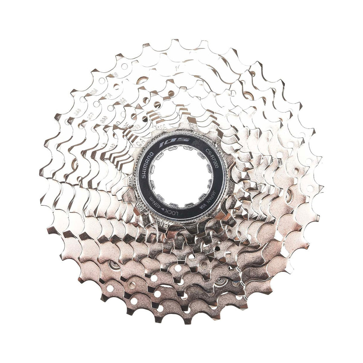 Cassette de 11 velocidades SHIMANO 105 CS-R7000 – foto principal sobre fondo blanco