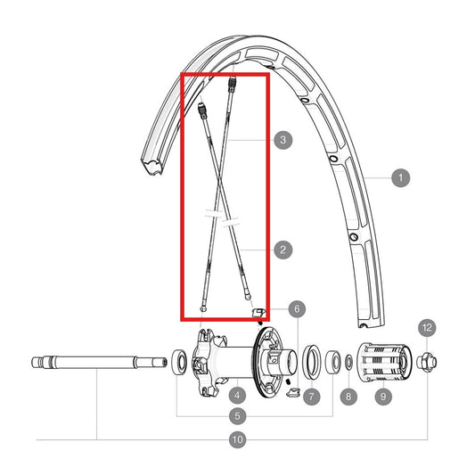 KIT 10 RADIOS TRASEROS MAVIC SHB M7/7 AL BK 275