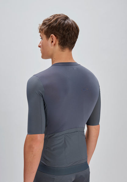 Maillot POC RACEDAY Manga Corta Gris