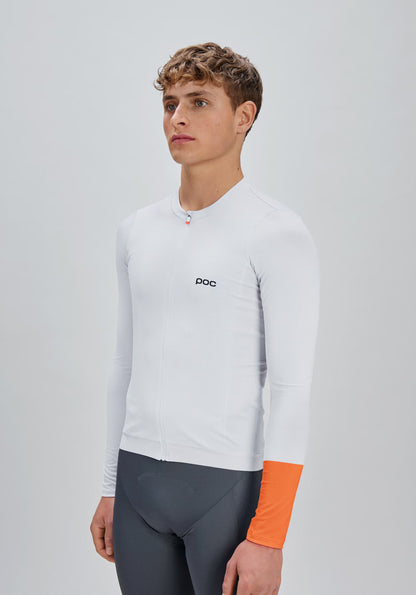 Maillot POC CADENCE Mangas Largas Blanco