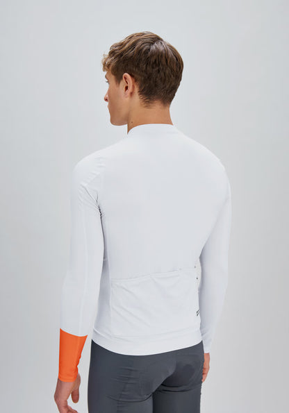 Maillot POC CADENCE Mangas Largas Blanco