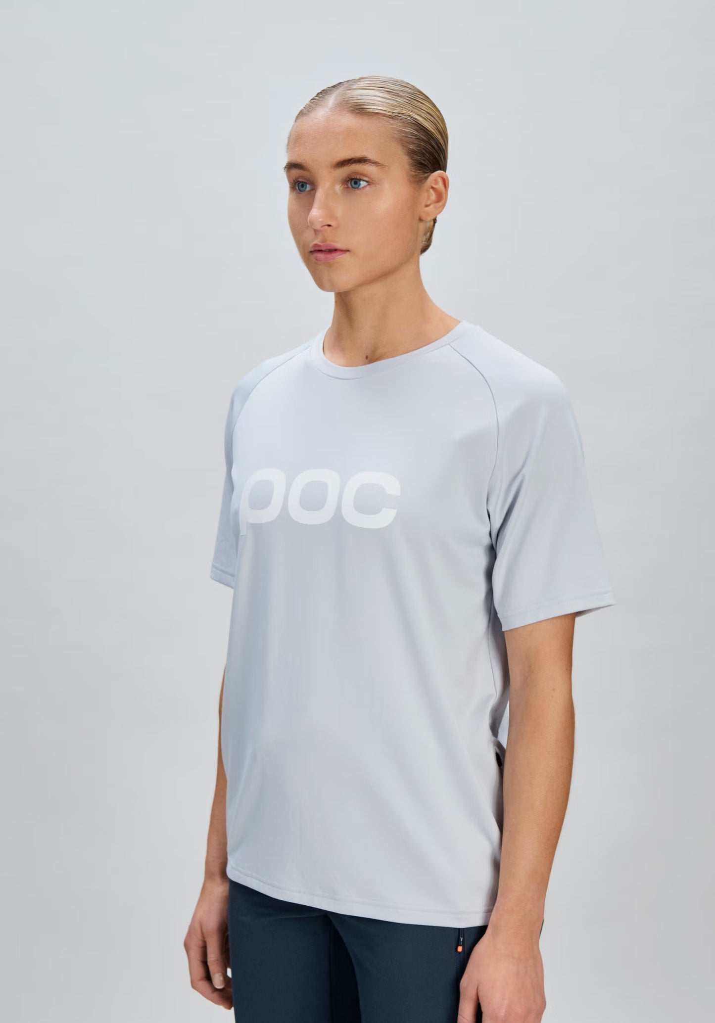Maillot de manga corta POC REFORM ENDURO Gris claro, mujer