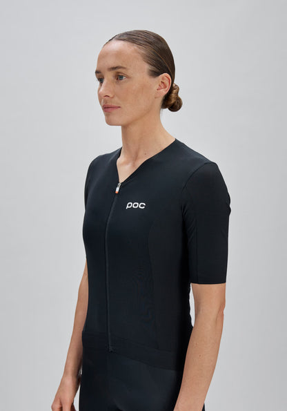 Maillot POC RACEDAY Mujer Manga Corta Negro