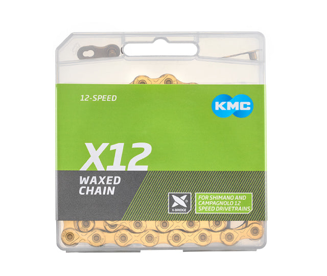 Cadena de 12 V KMC X12 Waxed Oro