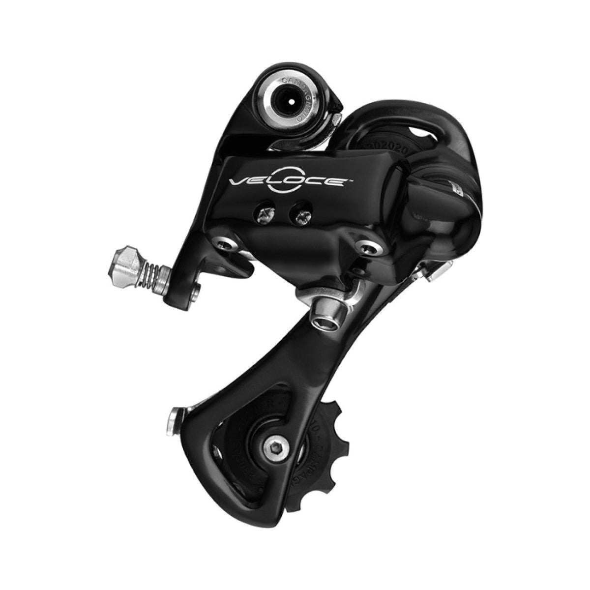 Cambio trasero CAMPAGNOLO VELOCE de 9/10 velocidades con pata media – vista del producto sobre fondo blanco