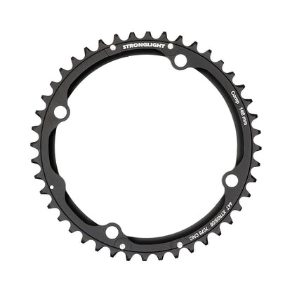 Plato exterior STRONGLIGHT para SHIMANO XTR M960 de 9 velocidades, 4 agujeros, 146 mm — vista del plato sobre fondo blanco