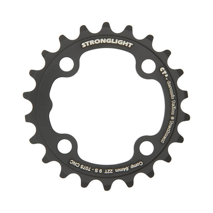 Plato interior STRONGLIGHT CT² de 9 velocidades, 4 agujeros, 64 mm — vista del plato sobre fondo blanco