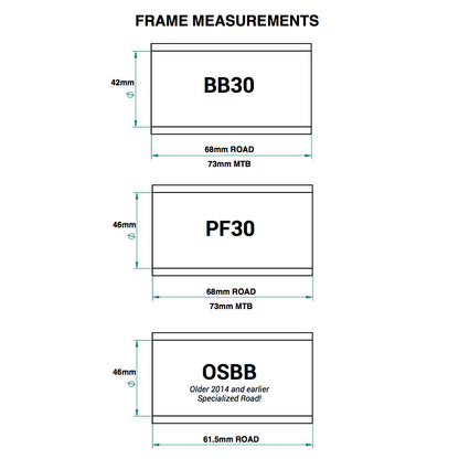 Pedalier PRAXIS BB/PF30 73 mm