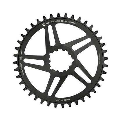 Plato monoplato WOLF TOOTH BB30 para SRAM, montaje directo — vista del plato sobre fondo blanco