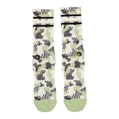 Calcetines BURGTEC EVERYDAY CREW PATTERNED Blanco/Verde
