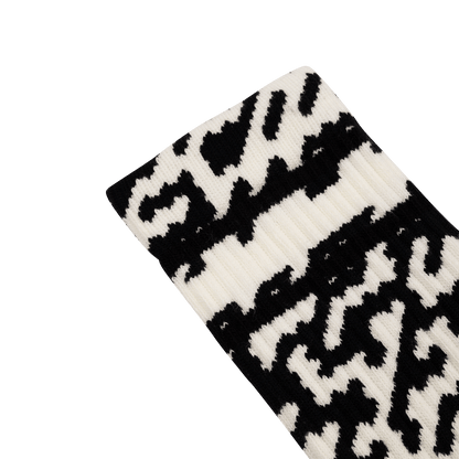 Calcetines BURGTEC EVERYDAY CREW PATTERNED Negro/Blanco
