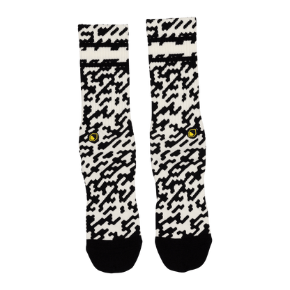 Calcetines BURGTEC EVERYDAY CREW PATTERNED Negro/Blanco