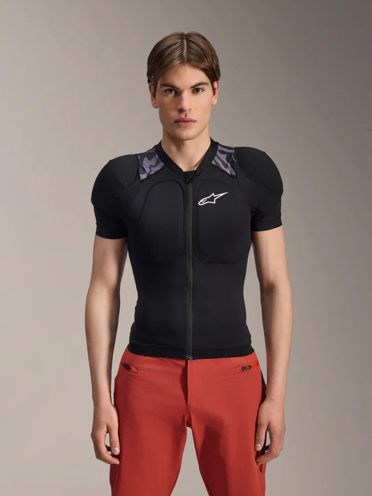 Chaleco de protección de manga corta ALPINESTARS A-MOTION PLASMA Negro/Camuflaje