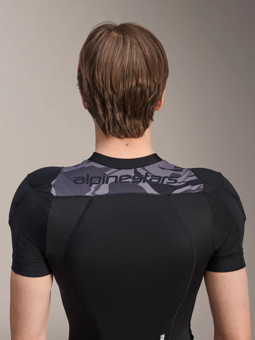 Chaleco de protección de manga corta ALPINESTARS A-MOTION PLASMA Negro/Camuflaje