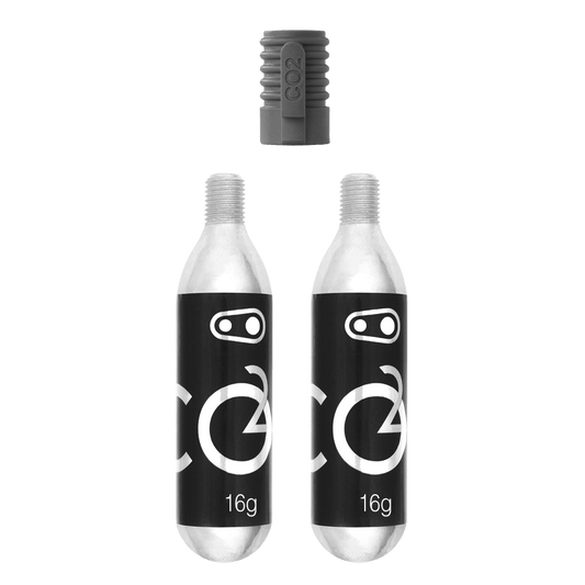 Cartucho de CO2 roscado CRANKBROTHERS de 16 g con cabezal de inflado Klic (x2)
