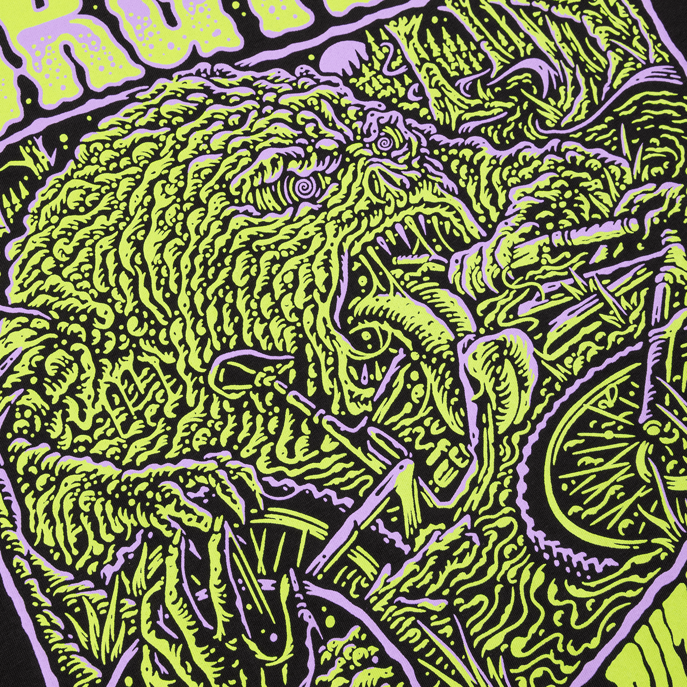 Camiseta BURGTEC RUT MONSTER negra