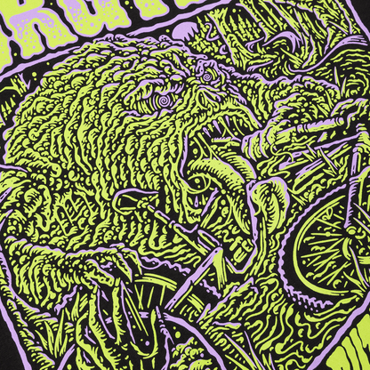 Camiseta BURGTEC RUT MONSTER Negro