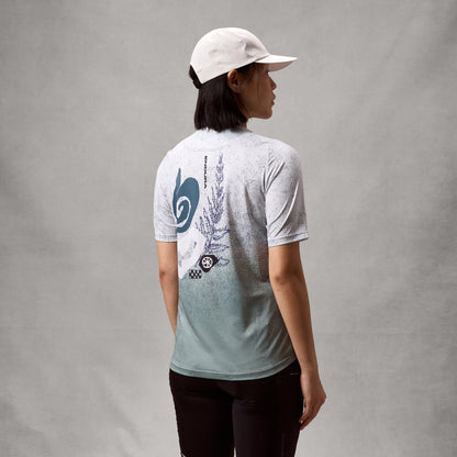 Maillot ENDURA SINGLETRACK PRINT Mangas Cortas Mujer Aero Blue