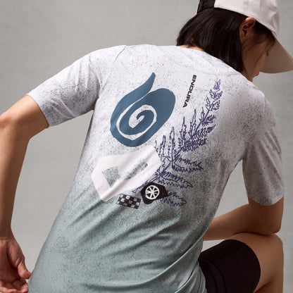 Maillot ENDURA SINGLETRACK PRINT Mangas Cortas Mujer Aero Blue
