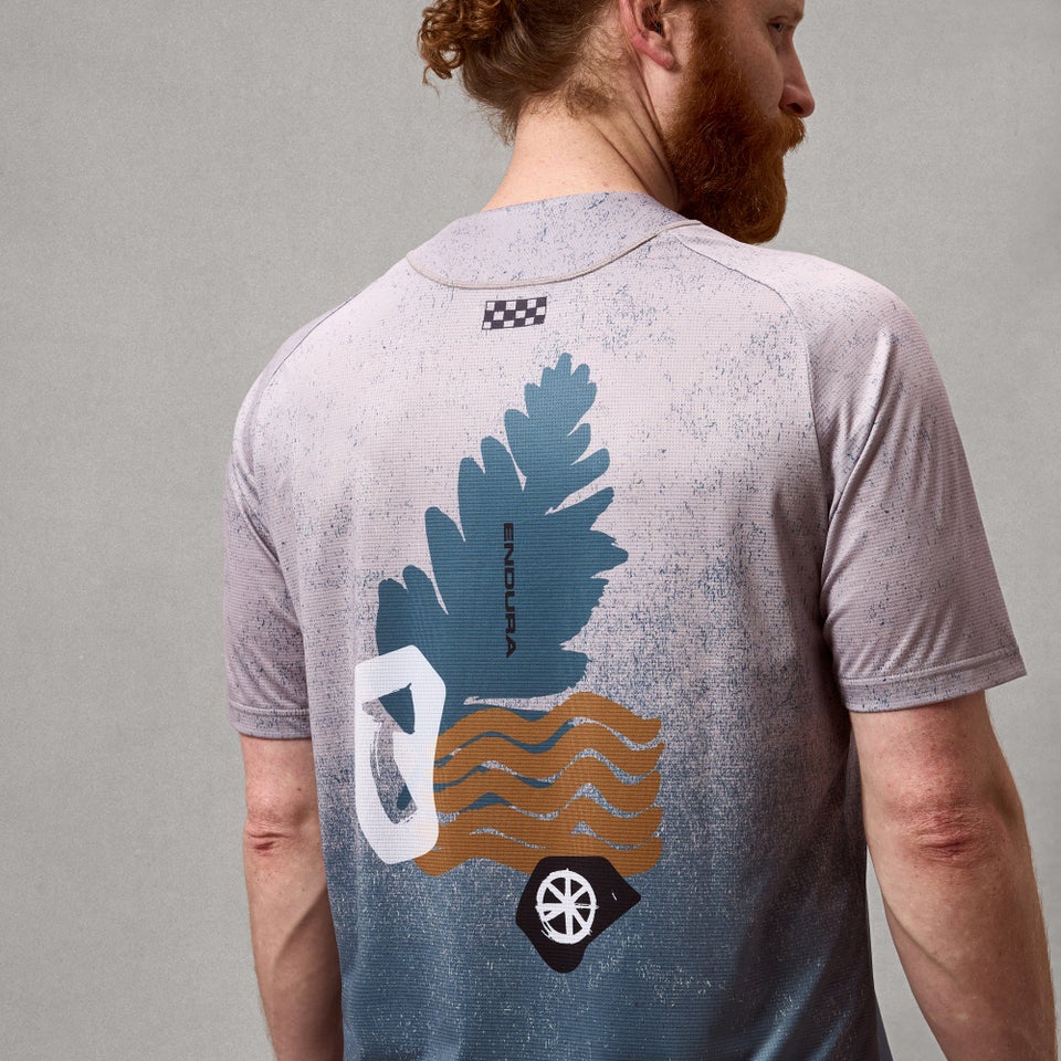 Maillot de manga corta ENDURA SINGLETRACK PRINT Titanium