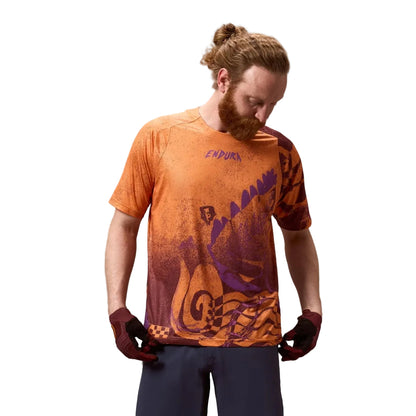 Maillot ENDURA SINGLETRACK PRINT Mangas Cortas End Naranja