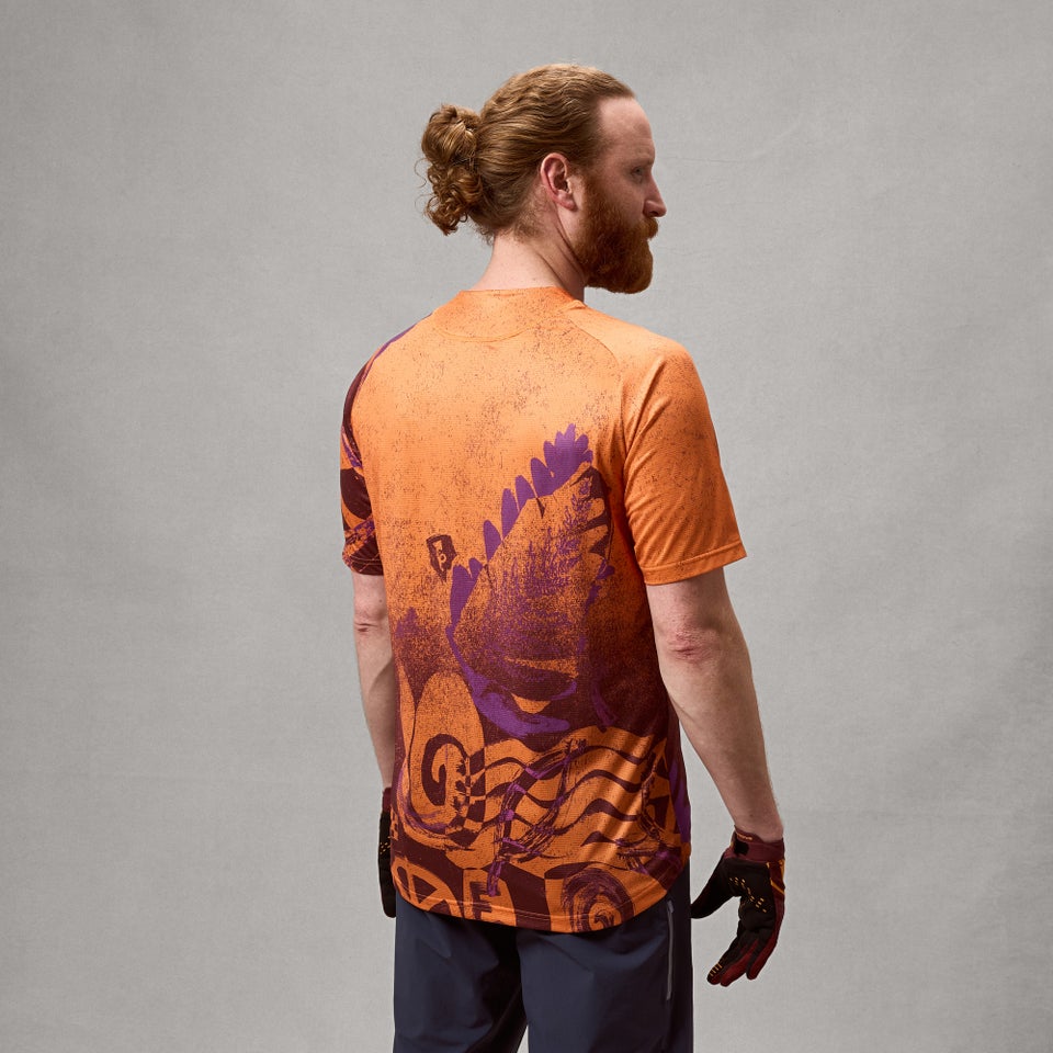Maillot manga corta ENDURA SINGLETRACK PRINT End Naranja
