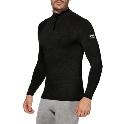 Ropa Interior SIXS TS13 MERINOS Mangas Largas Negro