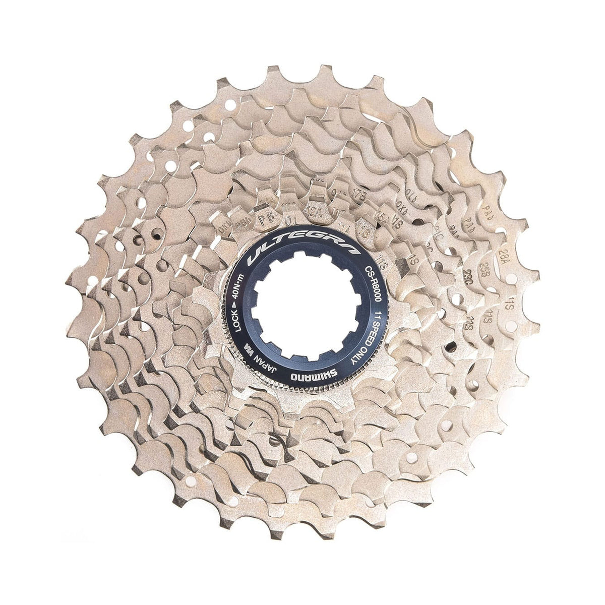 Cassette de 11 velocidades SHIMANO ULTEGRA CS-R8000 – foto principal sobre fondo blanco
