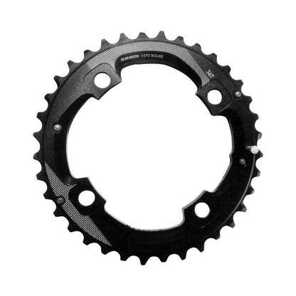 Plato exterior SRAM AL5 de 11 velocidades, 4 agujeros, 104 mm — vista del plato sobre fondo blanco