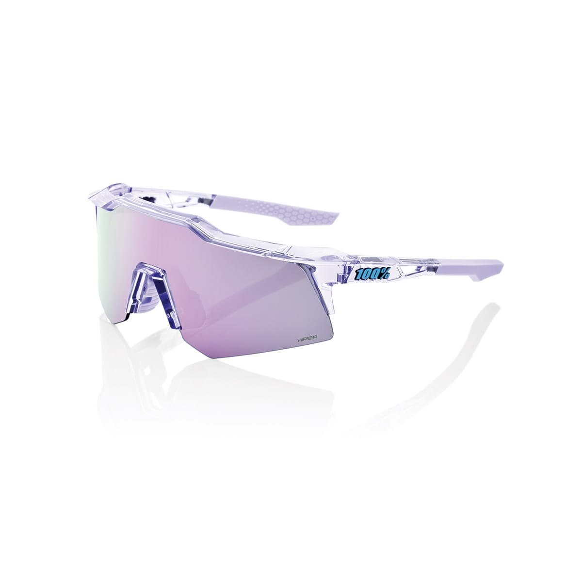 Gafas 100% SPEEDCRAFT XS POLISHED Translucent Hiper Mirror Lavende