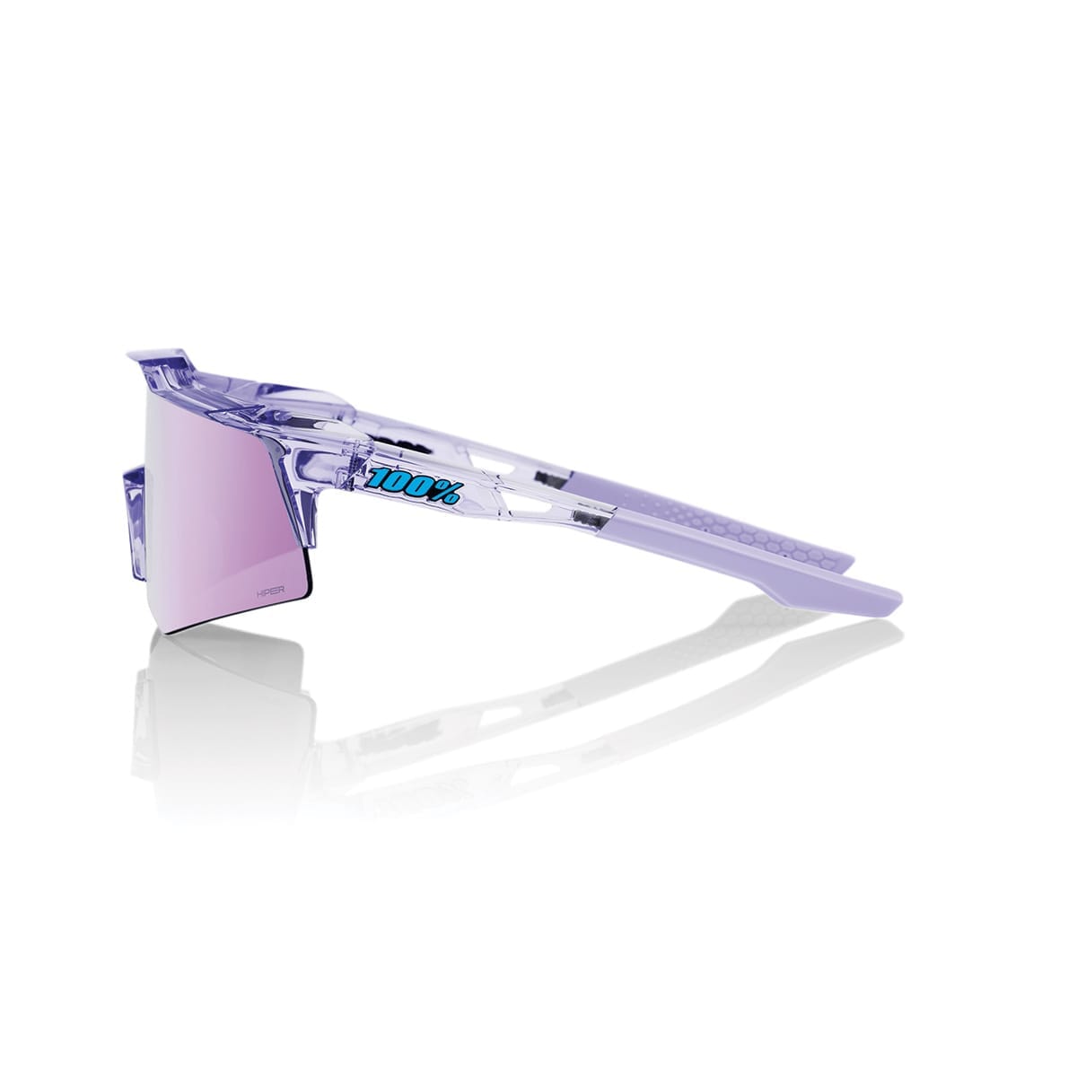 Gafas 100% SPEEDCRAFT XS POLISHED Translucent Hiper Mirror Lavende