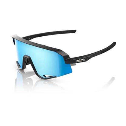 Gafas 100% SLENDALE Negro Mate Hipper Mirror Azul