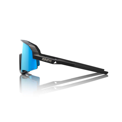 Gafas 100% SLENDALE Negro Mate Hipper Mirror Azul