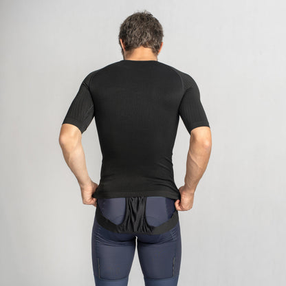 Camiseta interior de manga corta GRIPGRAB PACR SPRING AUTUMN SEAMLESS negra