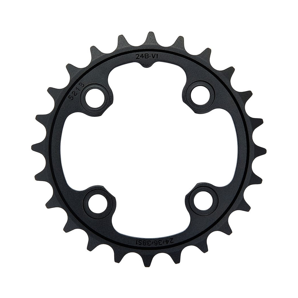 Plato interior TRUVATIV MTB V1 9/10 velocidades, 4 orificios, 64 mm — vista del plato sobre fondo blanco