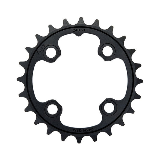 Plato interior TRUVATIV MTB V1 9/10 velocidades, 4 orificios, 64 mm — vista del plato sobre fondo blanco