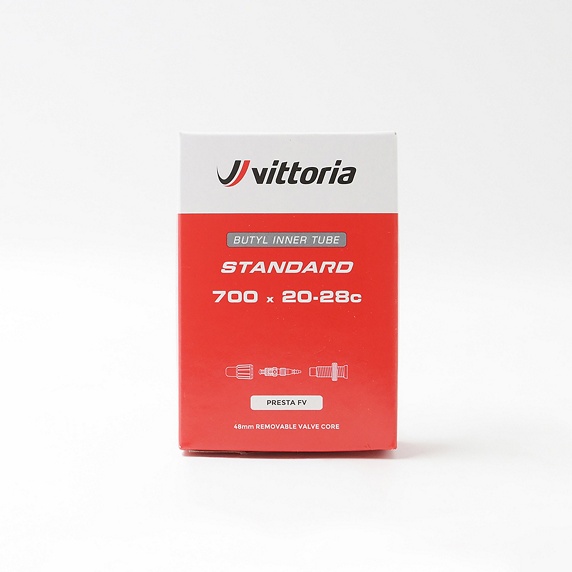 Cámara de aire VITTORIA STANDARD 700x20/28c de butilo con válvula Presta