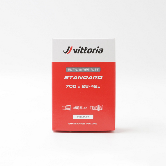 Cámara de aire VITTORIA STANDARD 700x28/42c de butilo con válvula Presta