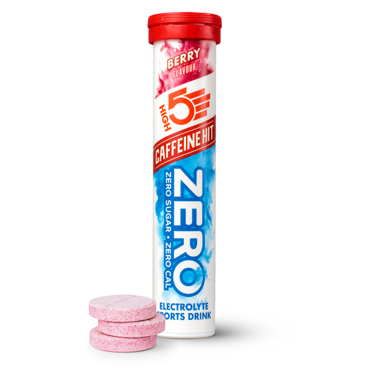 High5 ZERO Hidratación Electrolítica con Cafeína (20 Comprimidos) Frutas Rojo