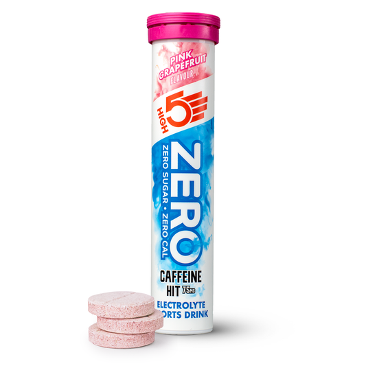 High5 ZERO Hidratación electrolítica con cafeína (20 comprimidos) Pomelo rosa