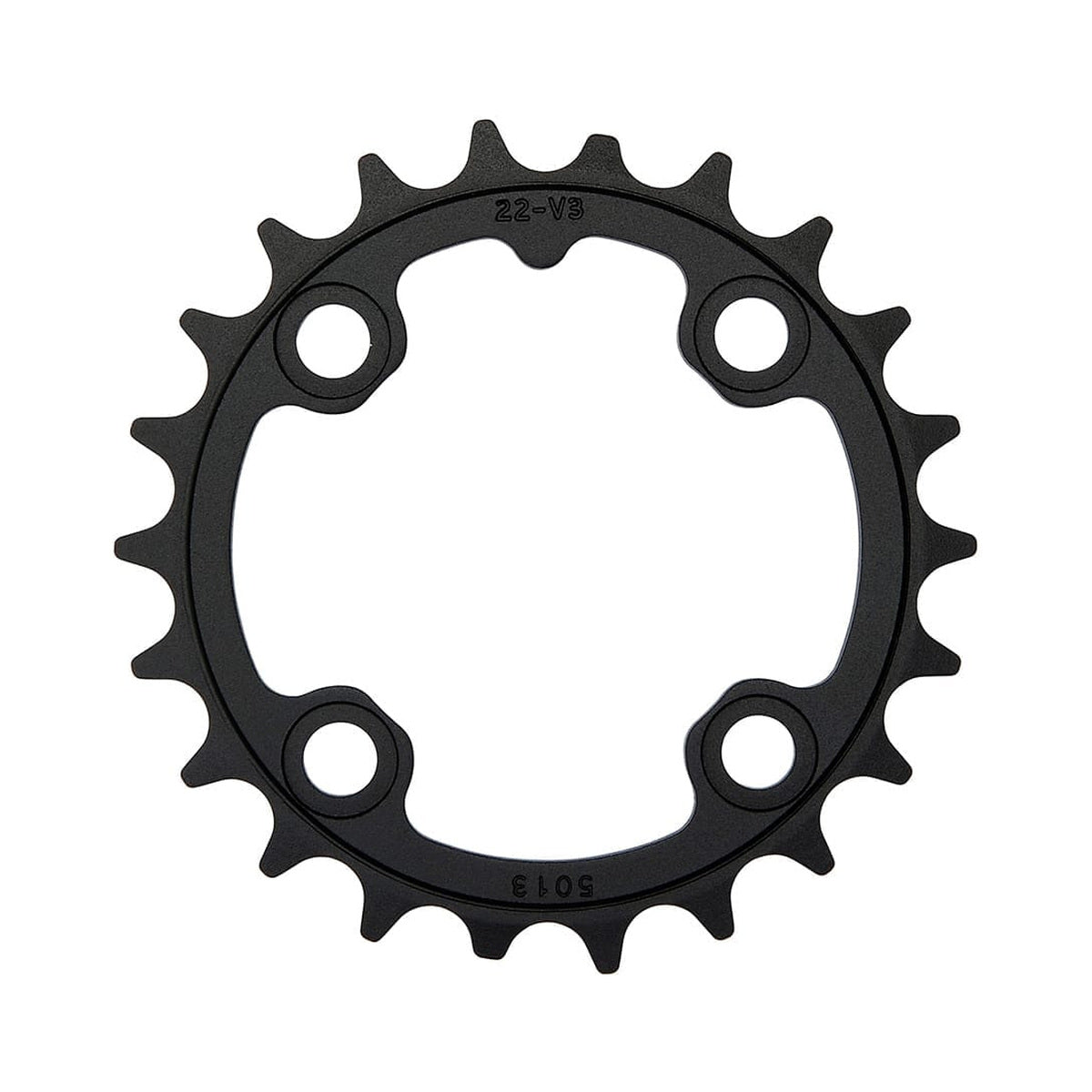 Plato interior TRUVATIV MTB V3 8/9 velocidades, 4 orificios, 64 mm — vista del plato sobre fondo blanco