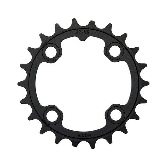 Plato interior TRUVATIV MTB V3 8/9 velocidades, 4 orificios, 64 mm — vista del plato sobre fondo blanco